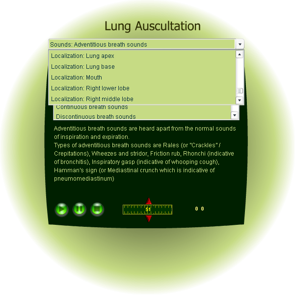auscultate lung sounds